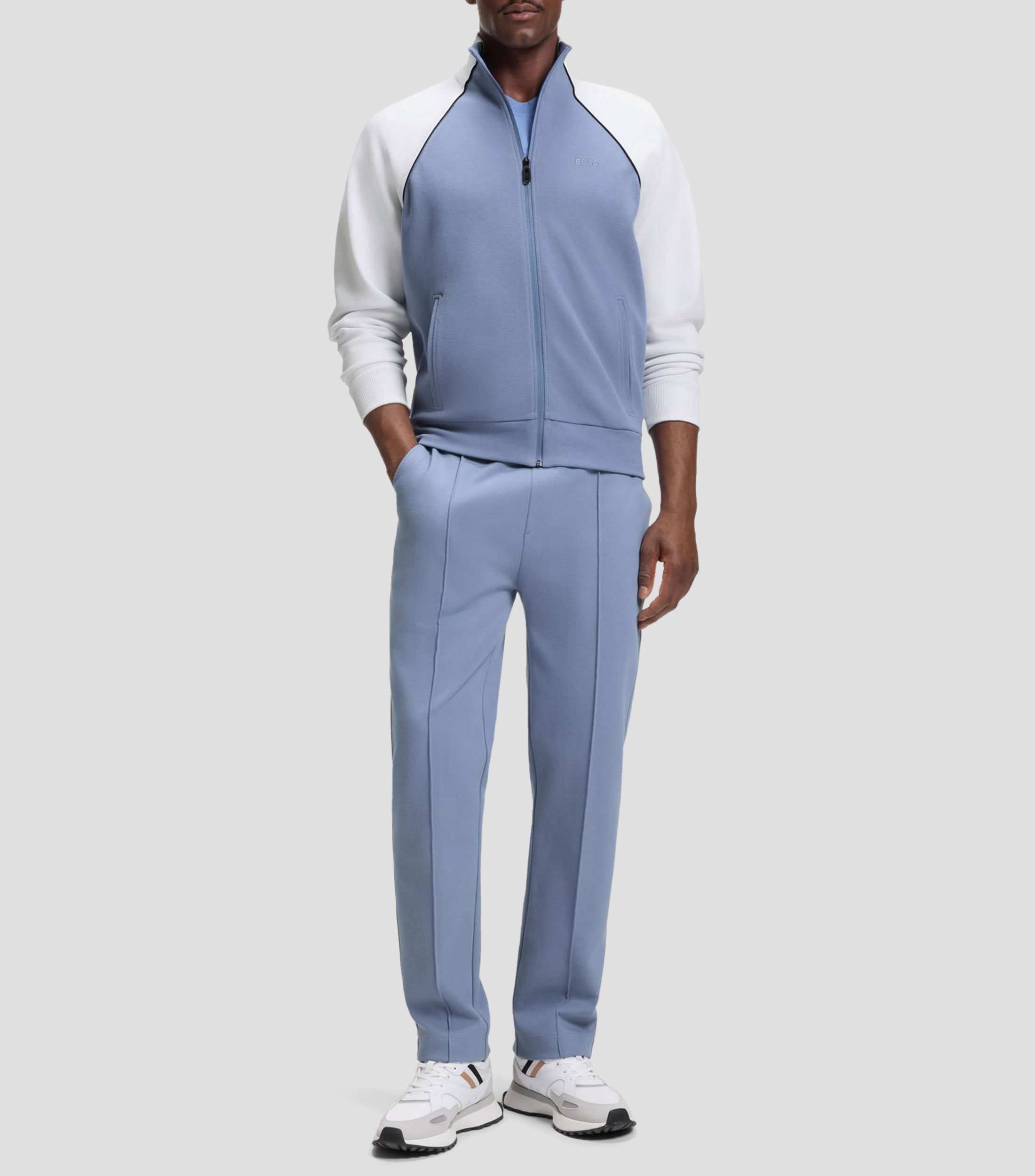 Sudadera de algodón con ribetes en contraste Hombre